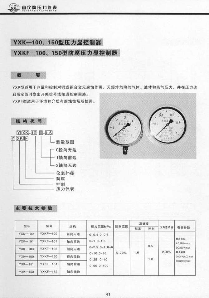YXK型压力显控制器(图1)