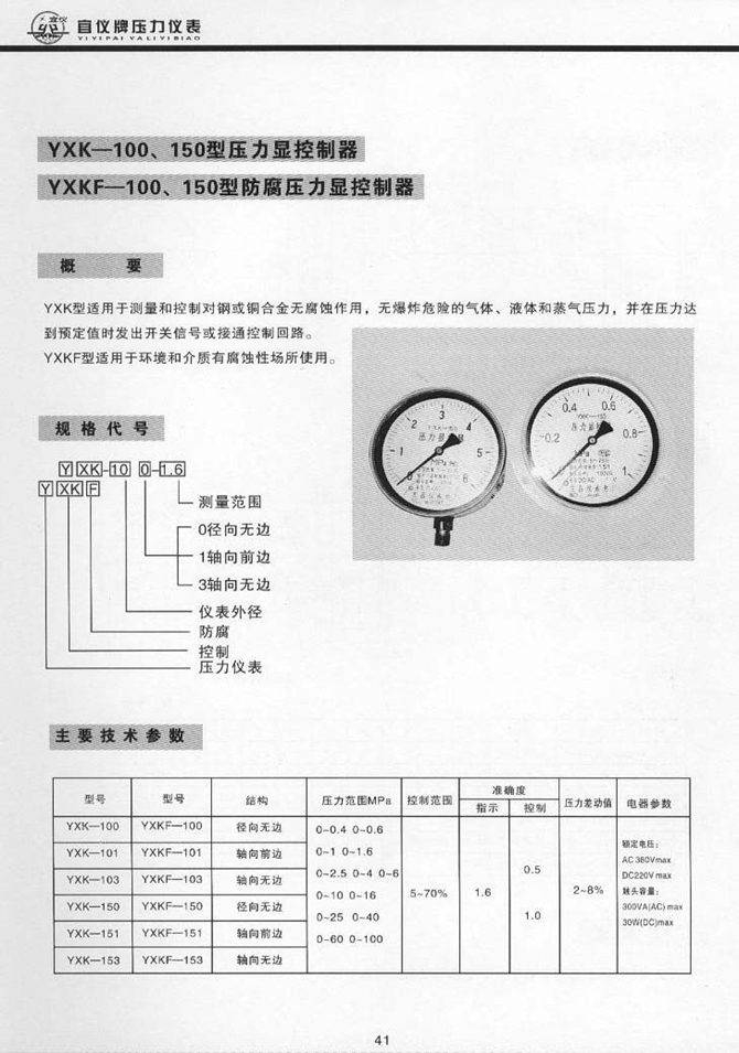 YXK型压力显控制器(图1)